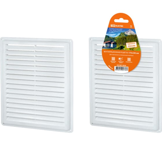 Изображение товара Неразъемная решетка TDM 175х240 мм белая SQ1807-0028