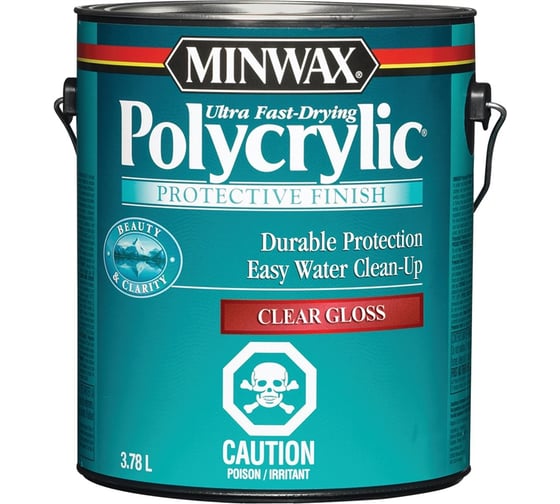 Изображение товара Защитное финишное покрытие Minwax Polycrylic Глянцевый 3.785 мл 15555