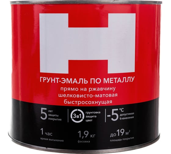 Изображение товара Грунт-эмаль по ржавчине Hammerton 3 в 1 красный 1.9 кг 6 205555