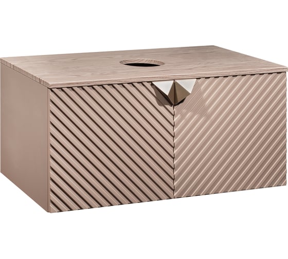 Изображение товара Тумба Runo Андорра 85 кашемир серый дуб какао подвесная под накладной умывальник 00-00002017