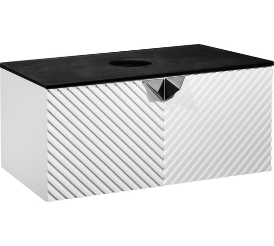 Изображение товара Тумба Runo Андорра 85 белый матовый чёрный подвесная под накладной умывальник 00-00002018