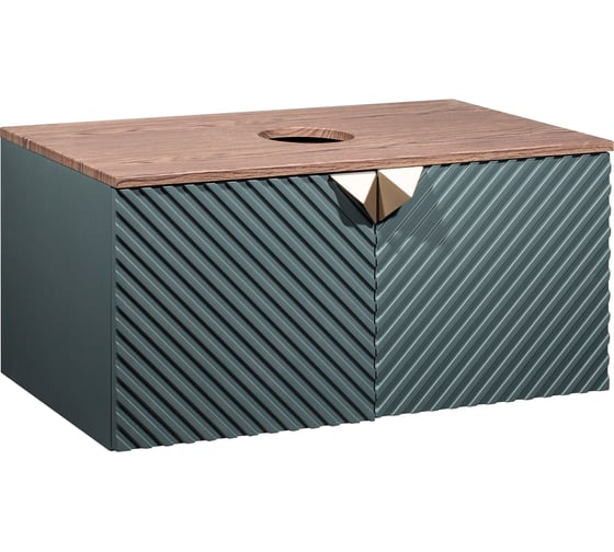 Изображение товара Тумба Runo Андорра 85 графит дуб коньячный подвесная под накладной умывальник 00-00002016