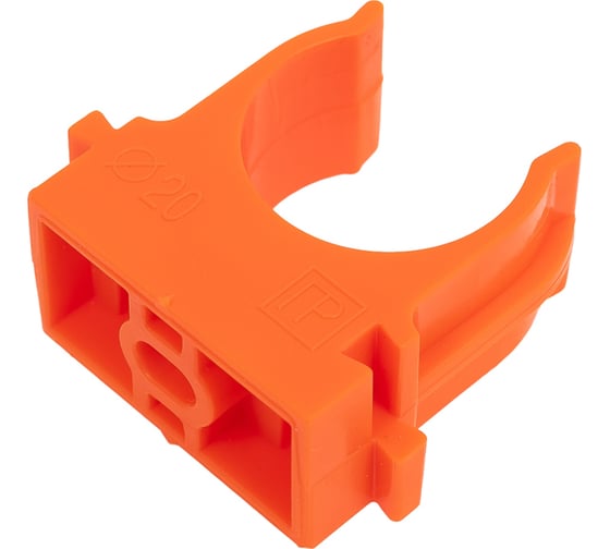 Изображение товара Крепеж-клипса для труб Промрукав для прямого монтажа оранжевая д20 100 шт PR13.0152