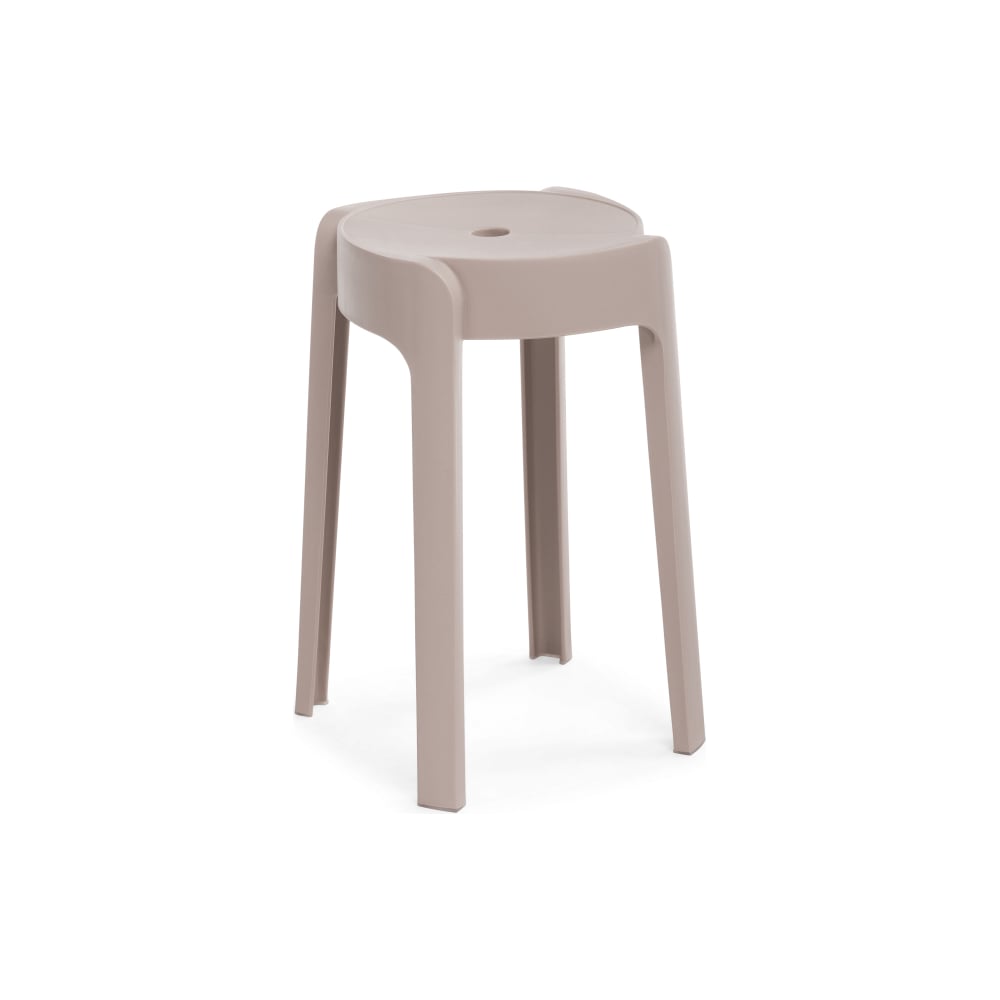 Изображение товара Стильный табурет Woodville bovel champagne 450 мм пластиковый бежевый