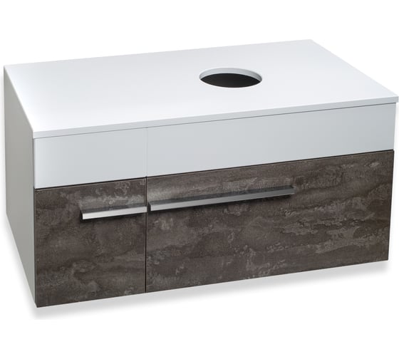Изображение товара Тумба Runo Вудлайн 85 подвесная железный камень под накладной умывальник 00-00001343