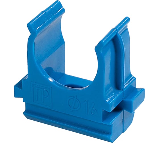 Изображение товара Крепёж-клипса для труб Промрукав АБС-пластик синяя д16 в малой упаковке 10 шт PR13.0060