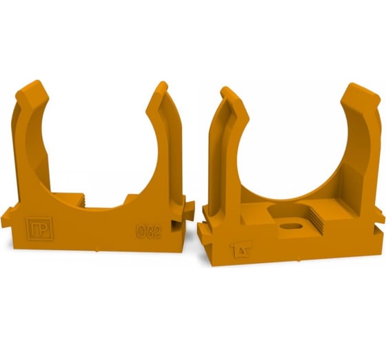 Изображение товара Крепеж-клипса для труб Промрукав для прямого монтажа оранжевая д32 25шт PR13.0154