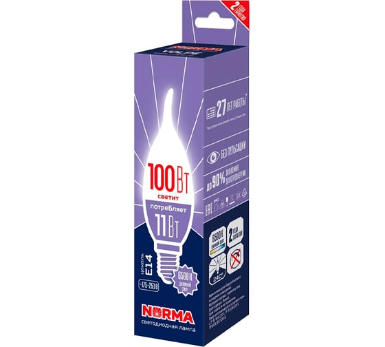 Изображение товара Светодиодная лампа Volpe LED-CW37-11W/6500K/E14/FR/NR UL-00010991