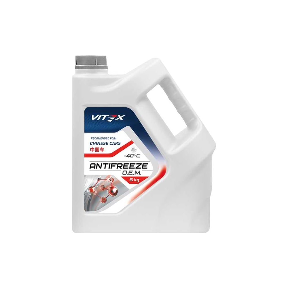 Изображение товара Антифриз VITEX O.E.M. G12+ красный для китайских автомобилей 5 л
