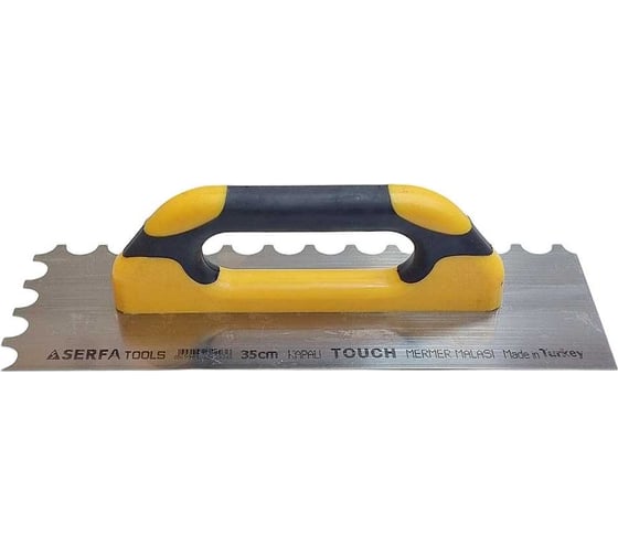 Изображение товара Гладилка Serfa волнообразная зубчатая с пластмассовой закрытой ручкой 35 см touch 293