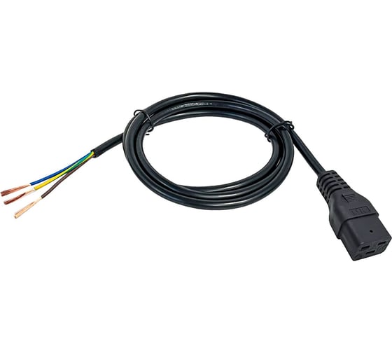 Изображение товара Кабель электропитания ITK pdu 3x1,5 2м c19-б/р PC-C19-2M