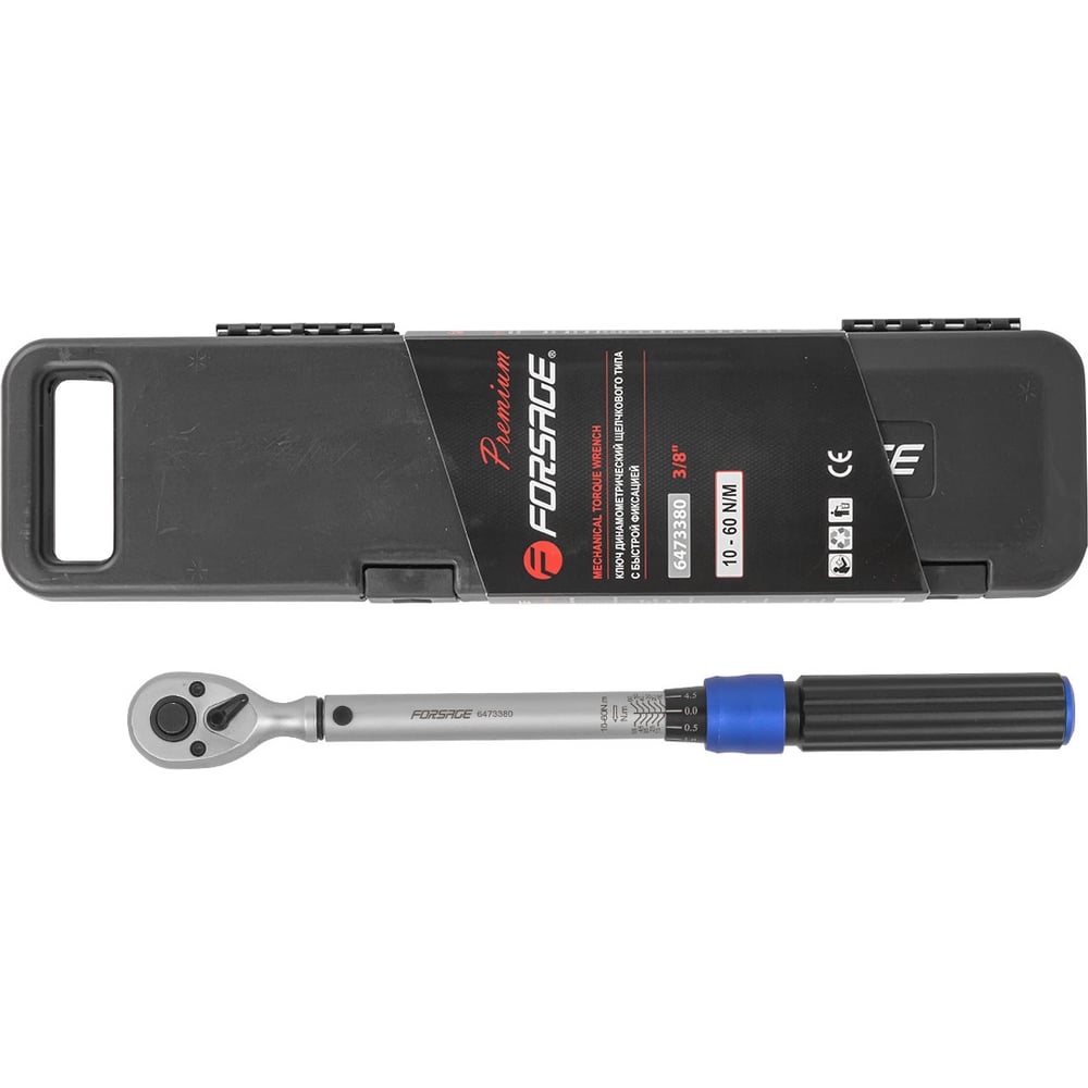 Изображение товара Forsage Premium 10-60 Нм динамометр щелчковой 3/8, CrV