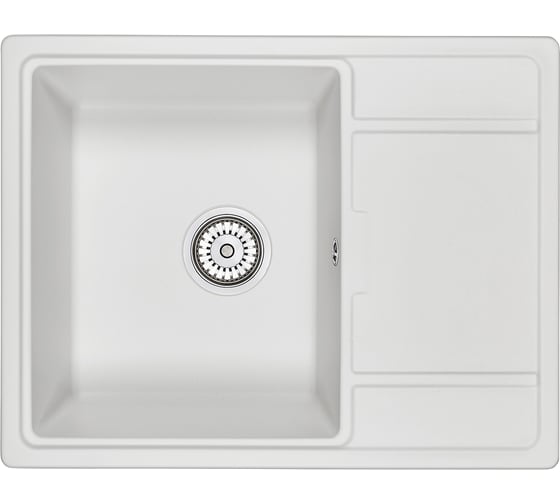 Изображение товара Кухонная кварцевая мойка GRANULA GR-6503 арктик