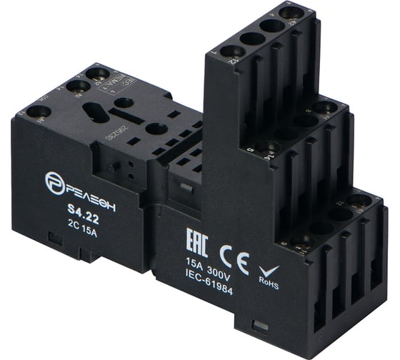 Изображение товара Розетка для реле Релеон RP4.32хх03 15А РЕЛЕОН S422