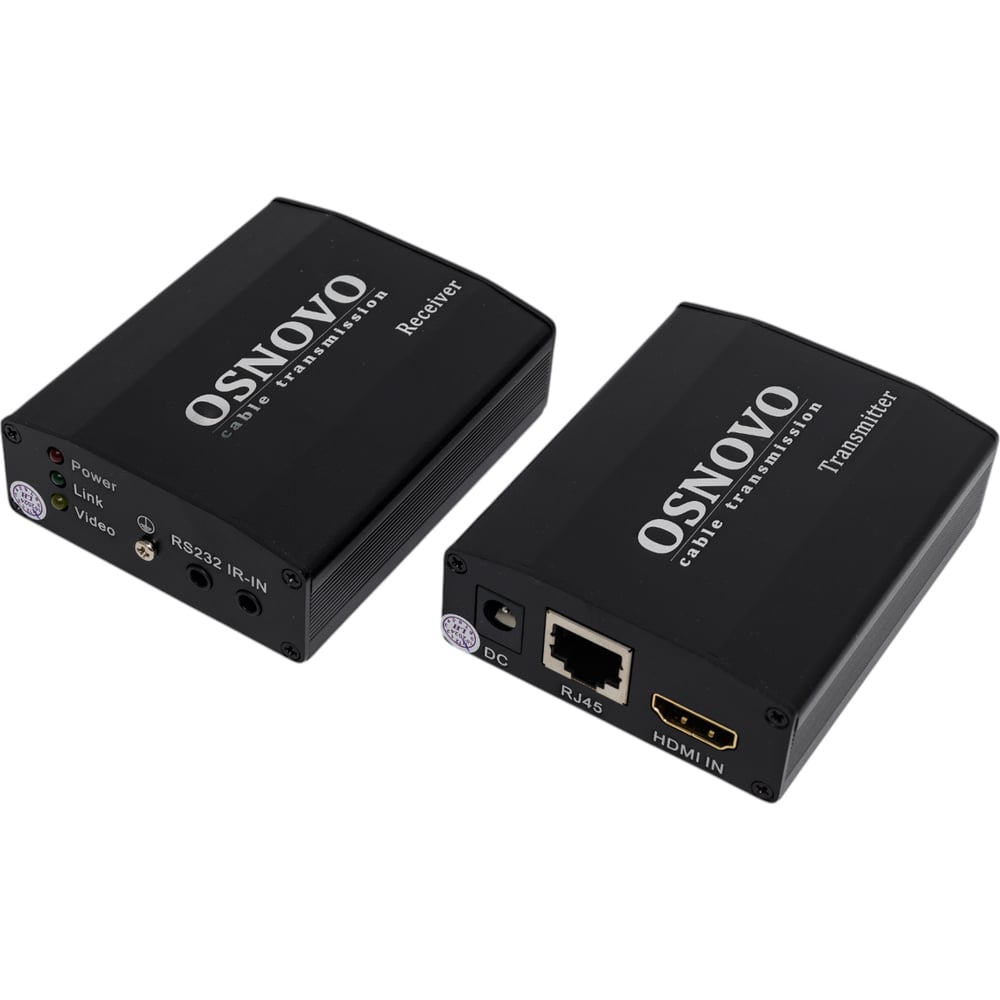 Комплект для передачи HDMI, ИК управления и питания по кабелю витой пары OSNOVO sct1466