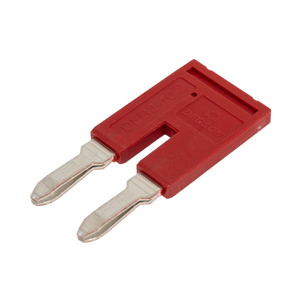 Изображение товара Перемычка для клемм ds Degson 2 полюса, красная, упак. 10шт.