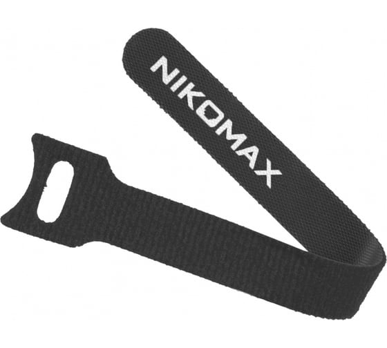Изображение товара Стяжка-липучка с мягкой пряжкой Nikomax 16х210 мм черная 10 шт. NMC-CTV210-16-SB-BK-10