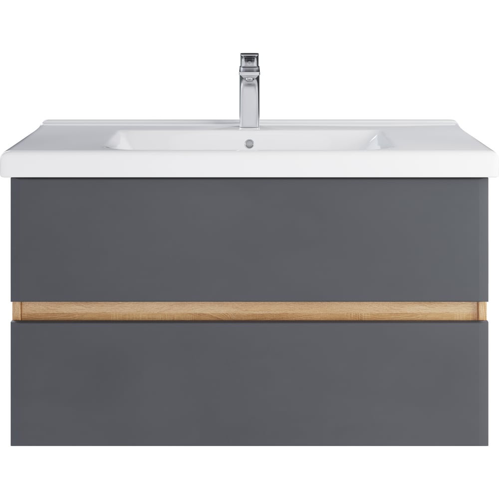 Изображение товара Подвесная тумба для ванной комнаты Sanstar Инфинити 100 с раковиной Гармония 100