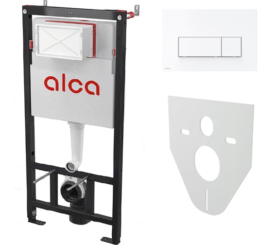 Изображение товара Инсталляция Alcadrain Set с кнопкой M571 хром глянец + M91 AM101/1120-4:1 RU 00075516