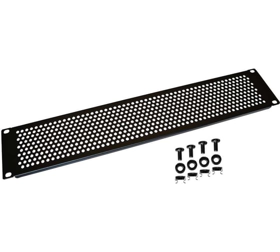 Изображение товара Вентиляционная фальш-панель LANMASTER 19" 2U, черная LAN-DC-VNP-2U