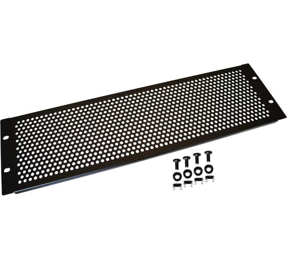 Изображение товара Вентиляционная фальш-панель LANMASTER 19" 3U, черная LAN-DC-VNP-3U