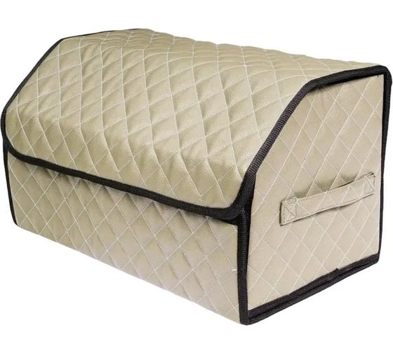 Изображение товара Саквояж-органайзер автомобильный A2DM РОМБ, 50*30*30, экокожа, олива/синий 114019