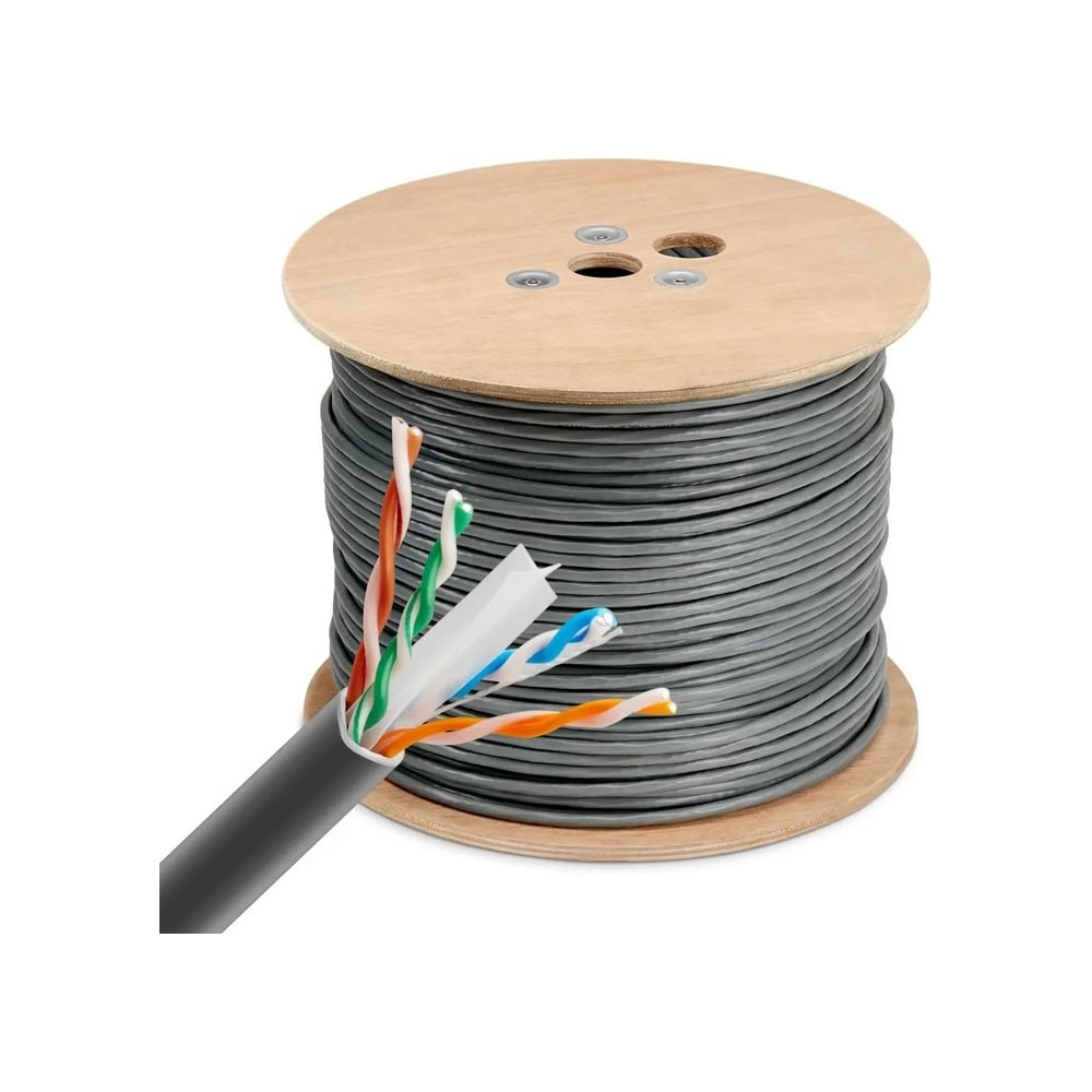 Изображение товара Кабель сетевой BURO UTP 4 пары cat6 solid 0.55мм Cu 305м серый