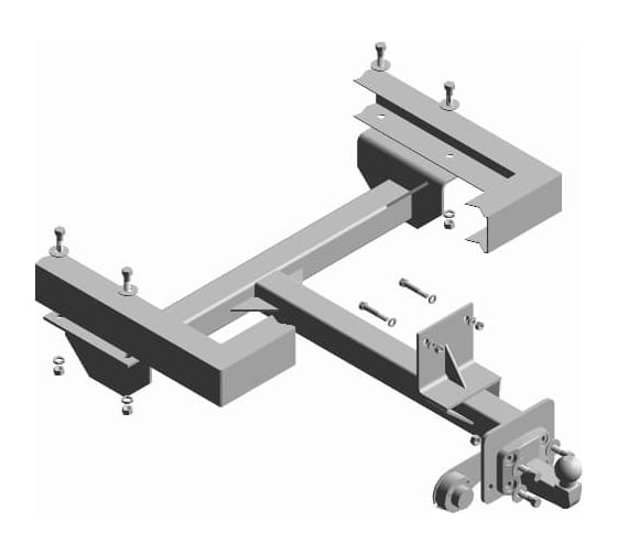 Изображение товара Фаркоп для Трейлер ГАЗ 2705, 33023, 3221, газель фургон, тип шара F 2705.K2