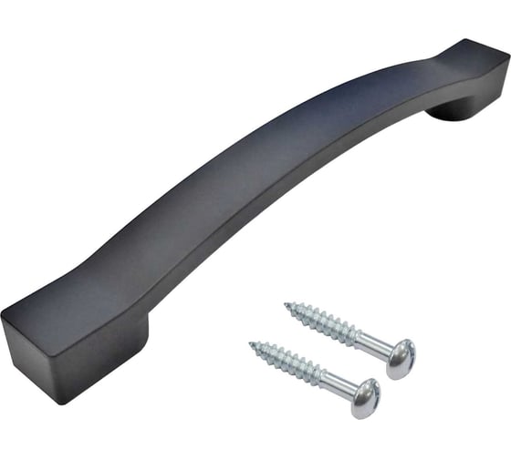 Изображение товара Ручка-скоба Левша С-33 128 мм, пластик, черный матовый У8-0673.Ч