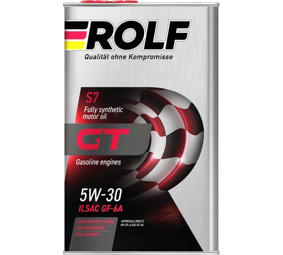 Изображение товара Моторное масло Rolf GT 5W-30, ILSAC GF-6A, API SP, 1л 322965