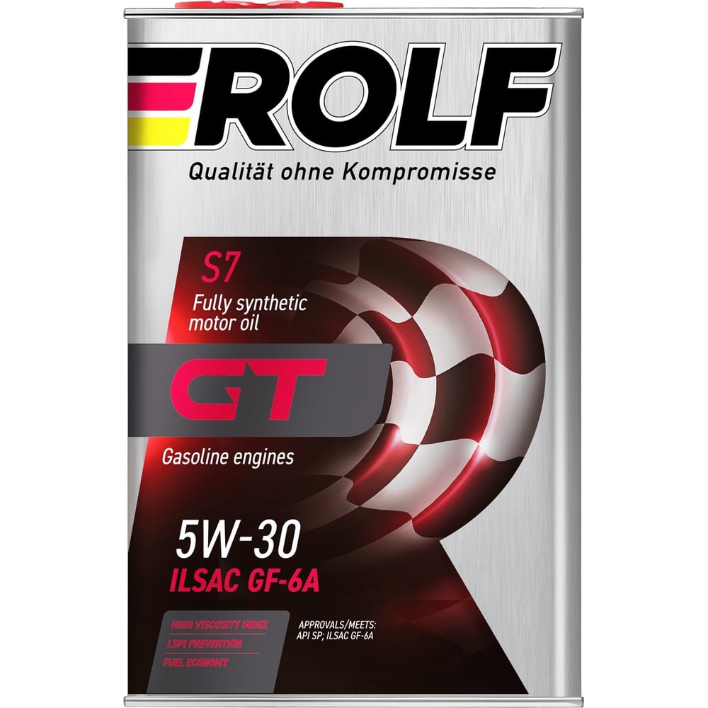 Изображение товара Моторное масло Rolf GT 5W-30, ILSAC GF-6A, API SP, 4л 322966 Изображение товара Моторное масло Rolf GT 5W-30, ILSAC GF-6A, API SP, 4л 322966
