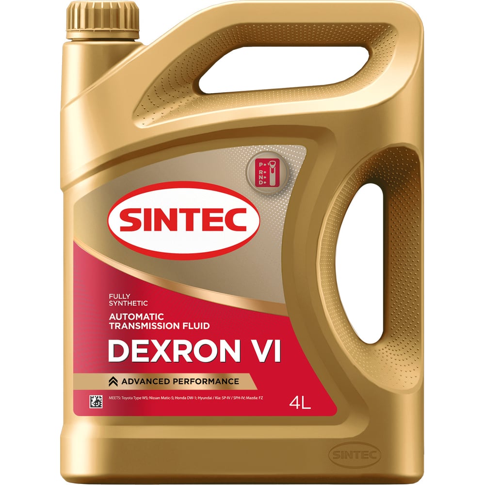 Изображение товара Трансмиссионное масло Sintec ATF DEXRON VI 4л для автоматических коробок