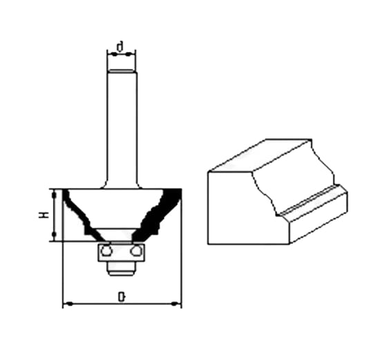 Изображение товара Фреза СТФ-3604 33х15х8 мм Strong стф-36040033