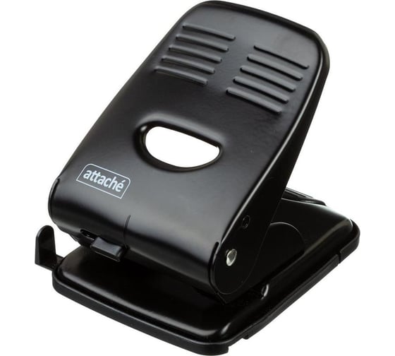 Изображение товара Дырокол Attache до 40 листов, с линейкой, черный 618138
