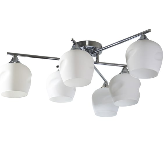 Изображение товара Светильник потолочный ЭЛЕТЕХ 21271-7/6 хром Плафон 8313 НПБ 01-6x60-118 Е27 [ИМ] 1005405264