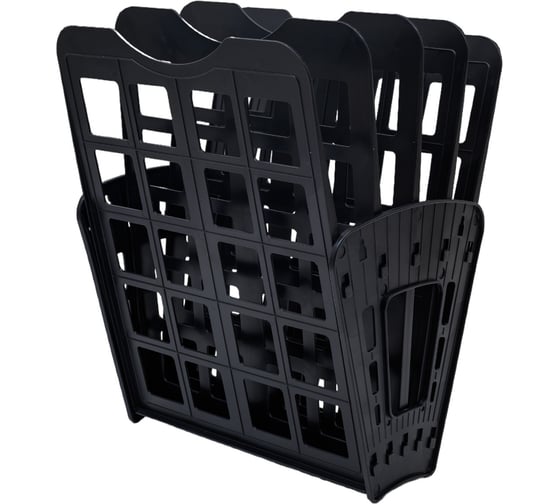 Изображение товара Веерный лоток ОСКОЛПЛАСТ 5 секций, черный 209-02