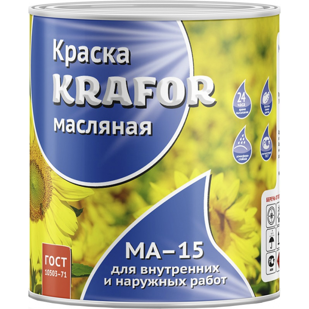 фото Краска krafor сурик-железный 0.9 кг