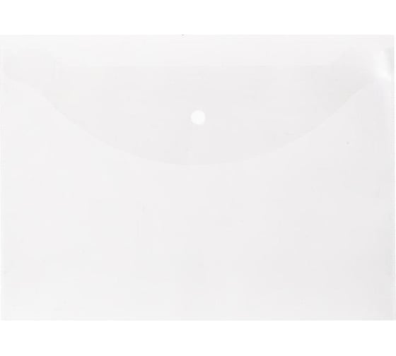 Изображение товара Папка-конверт Attache Economy на кнопке, А4, 100 мкм, прозрачный, 10 шт в упаковке 501746