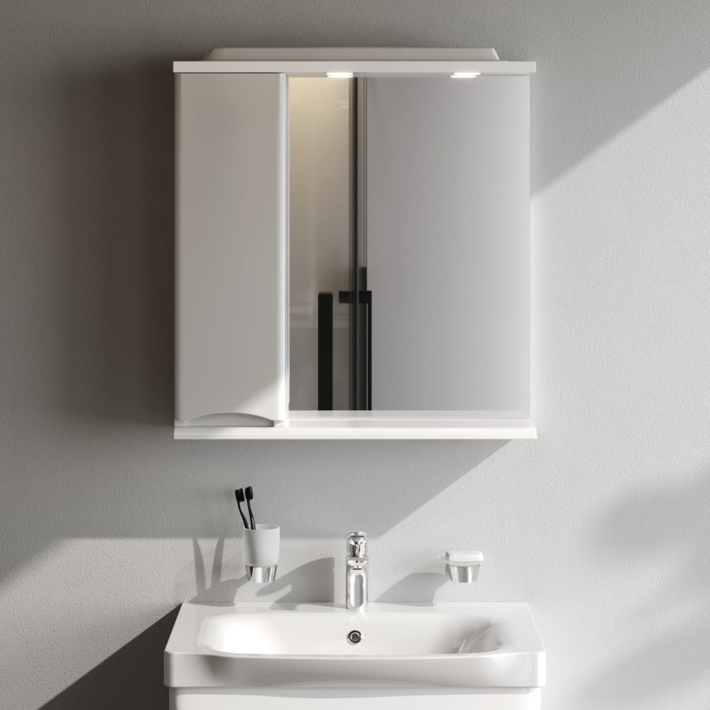 Изображение товара Зеркальный шкаф AM.PM Like с подсветкой 65 см левый