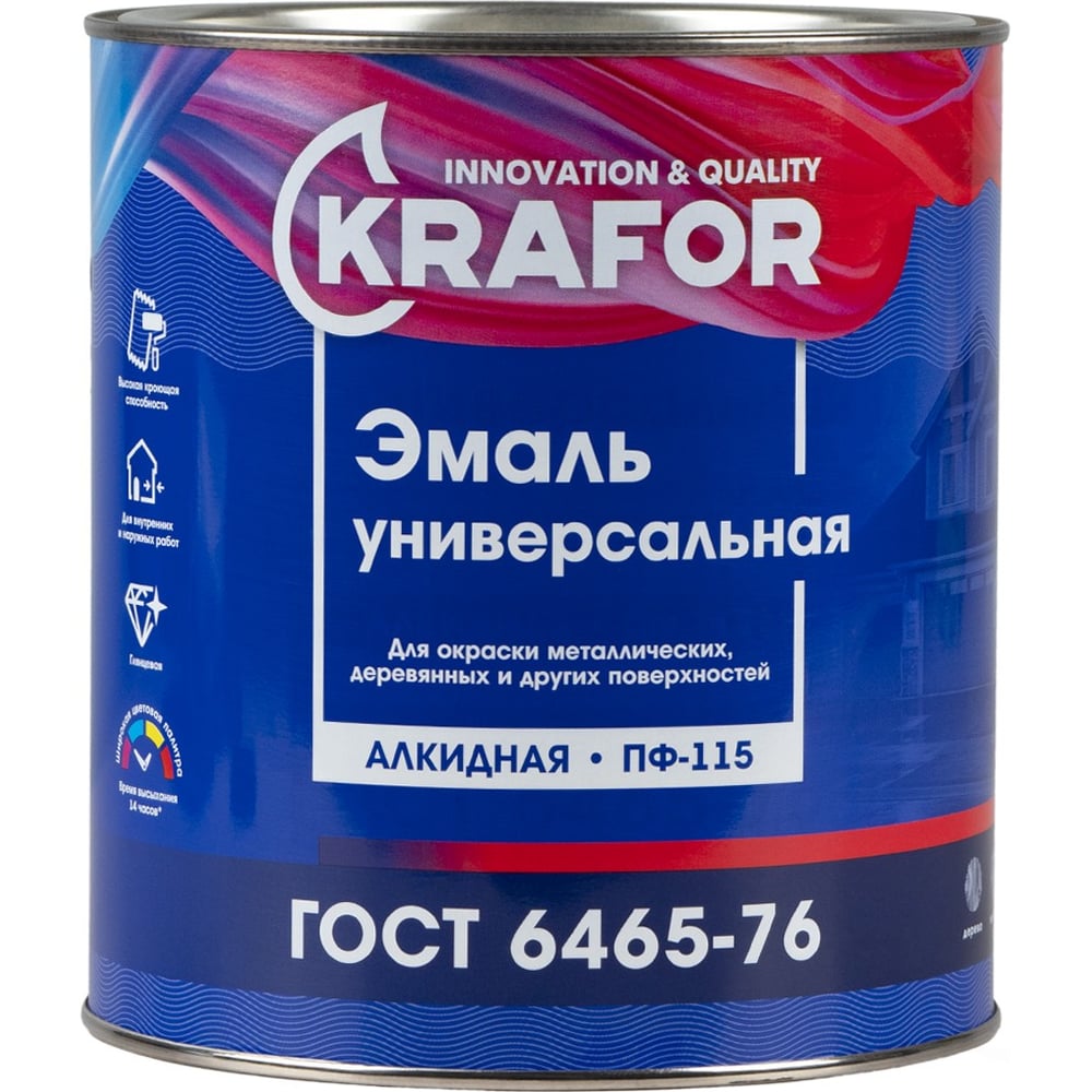 Универсальная эмаль KRAFOR ПФ-115 25973