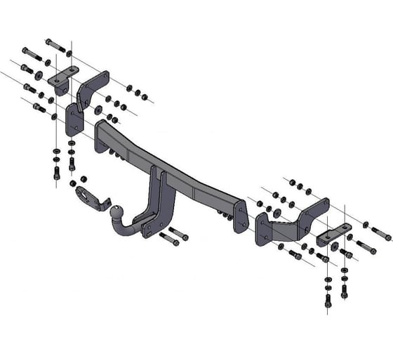 Изображение товара Фаркоп Трейлер для Hyundai Santa Fe 2012-2018, Kia Sorento 2012-2015, тип шара A 7231