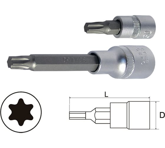 Изображение товара Сатиновая головка-бита Aist Torx T40 1/4" 240140T 00-00008508