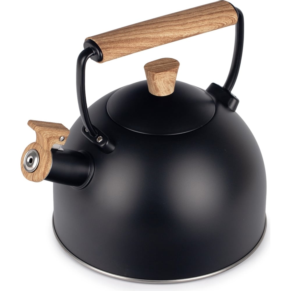 Изображение товара Чайник со свистком Attribute blackwood 2,5л нержавеющая сталь черный матовый