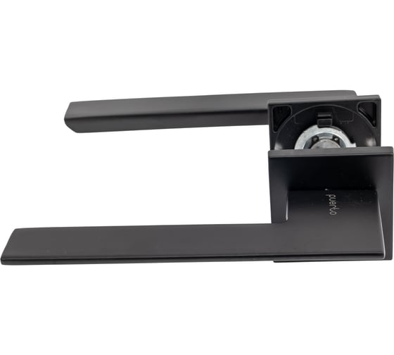 Изображение товара Комплект для межкомнатной двери PAULINIDOR ручки 543-03 slim, сантех. магнитная защелка 5096, завертка AL 03 slim, петли 2 шт, черный 543-03slim5096AL032SBL