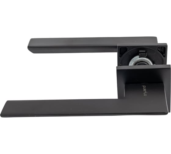 Изображение товара Комплект для межкомнатной двери PAULINIDOR ручки 543-03 slim, сантех. магнитная защелка 5096, завертка AL 03 slim, врез. петли 2 шт, черный 543-03slim5096AL034SBL