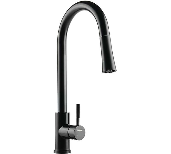 Изображение товара Смеситель для кухни с выдвижным изливом OSGARD FORSO черный матовый 87273 940000001311