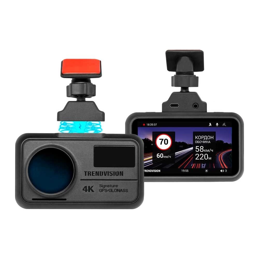 Изображение товара Видеорегистратор TrendVision TDR-725 4K Wi-Fi ночная съемка угол 170