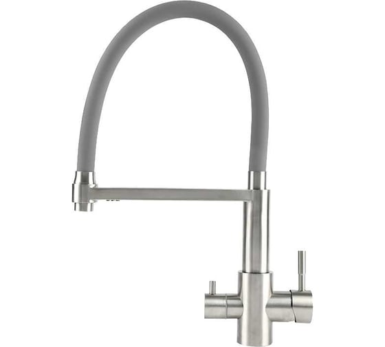 Изображение товара Смеситель для кухни с переключателем на питьевую воду с выделенным каналом, OSGARD RESA серый 88493 940000001198