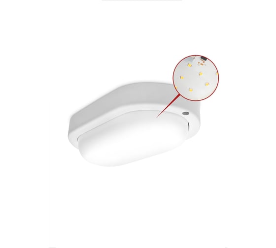 Изображение товара Светильник IN HOME сд герм спп 2065-овал 20вт 6500к 1800лм ip65 195x94мм 4690612049304