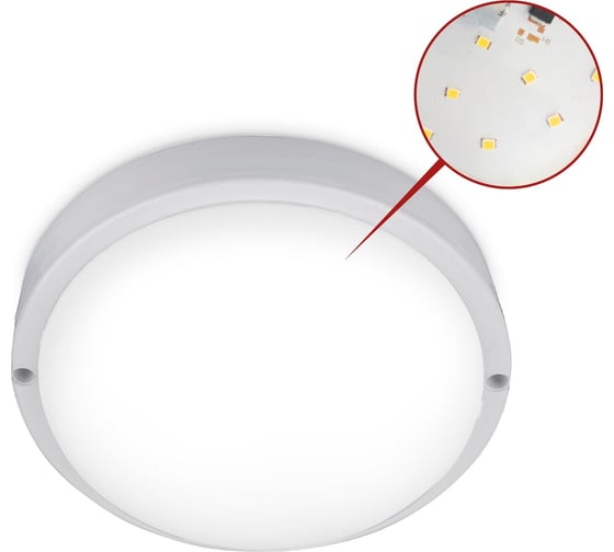 Изображение товара Светильник IN HOME сд герм спп мд-1065-круг 10вт 6500к 900лм с микроволн датчиком ip65 140мм 4690612044095